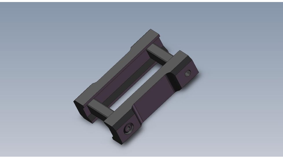 A3 Industries Double Picatinny Clamp, Aluminum, Black, PC-001