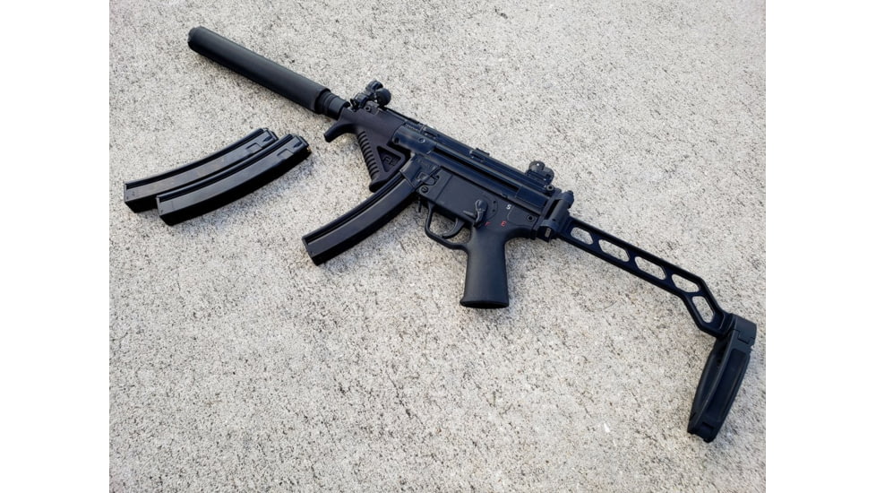 A3 Industries HK MP5-K Angled Front Grip Forend, MJF Polymer, Black, AFG-119