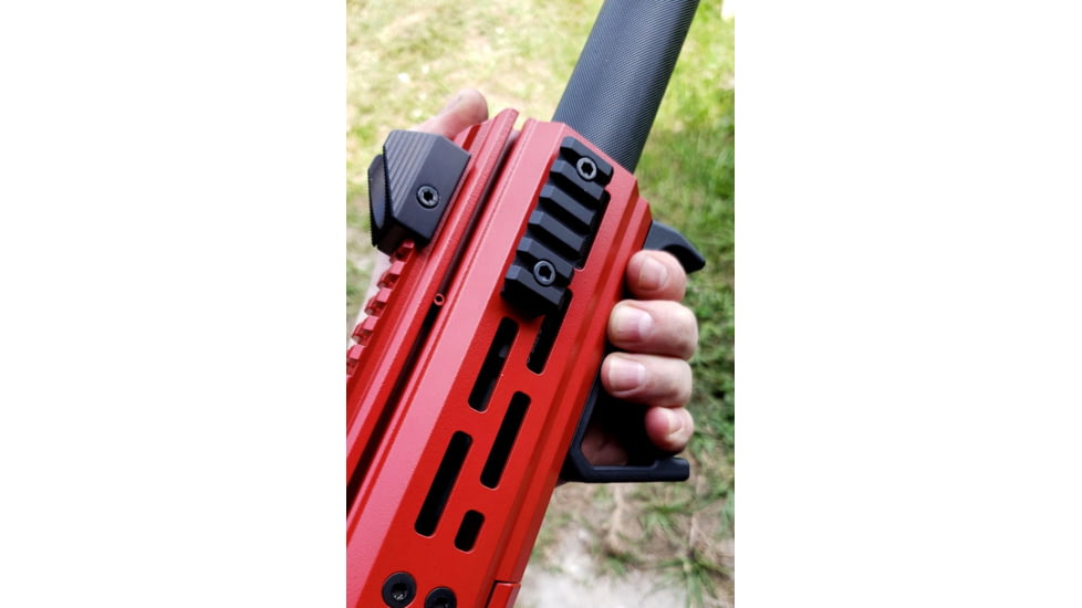 A3 Industries Large M-LOK Angled Foregrip w/ Integrated Handstop, MJF Polymer, Black, AFG-107