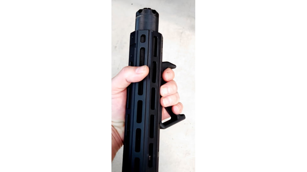 A3 Industries Large M-LOK Angled Foregrip w/ Integrated Handstop, MJF Polymer, Black, AFG-107