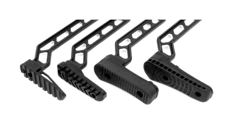 A3 Industries Modular Folding Stock, Sig Hinge Mount, 6.25In Offset Extension Arm, Minimalist Aluminum Butt-Plate, Black, MS-H3-6.25-OFF-BP1