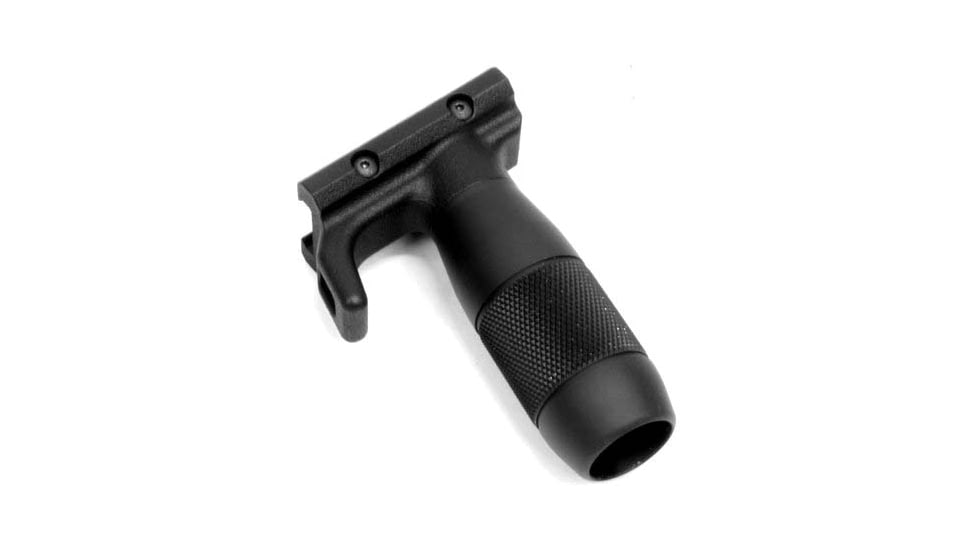 A3 Industries Modular Vertical Foregrip For B&amp;T APC-K, 100 Degree, w/ Hand-Stop And 3.00In Knurled Aluminum Grip, Polymer Base, Black, VFG-142