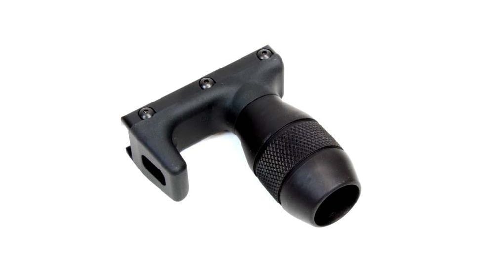 A3 Industries Picatinny Modular Vertical Foregrips w/ Integrated Handstop, 2.5In Aluminum Grenade Grip, Polymer Base, Black, VFG-128