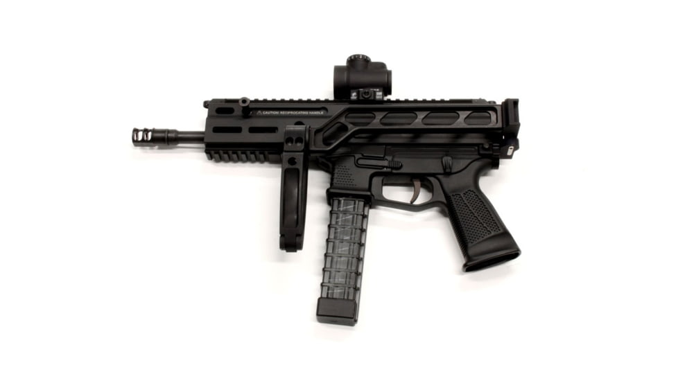 A3 Industries Rear Stock Adapter for Grand Power Stribog, 6061 T6 Aluminum, Picatinny, Black, RSA011