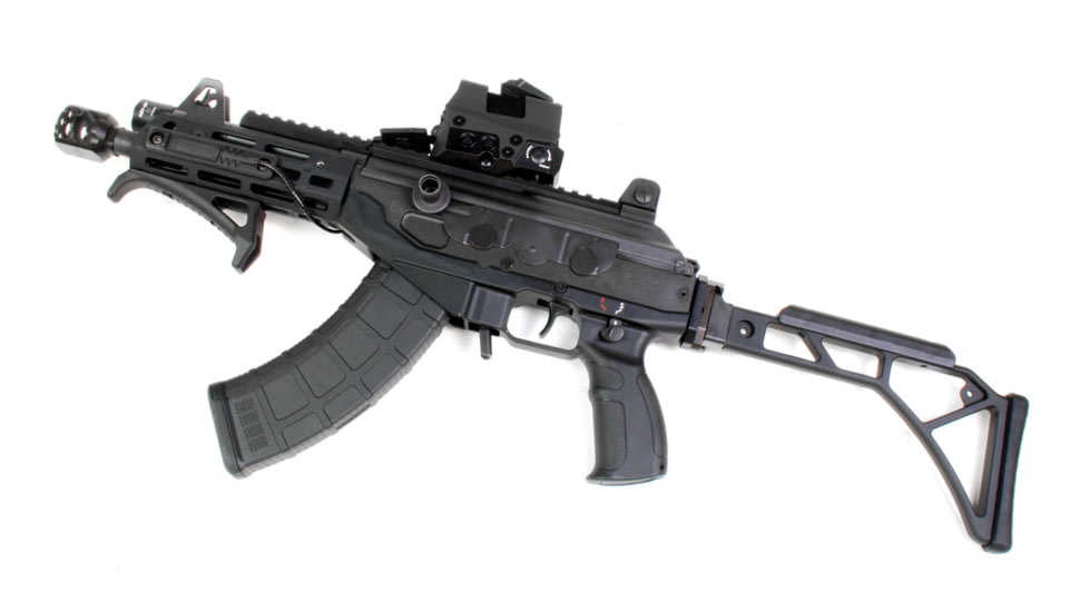 A3 Industries Skelestock Skeleton Stock, 6061 T6 Aluminum, A3T Picatinny Hinge, 9.5in, Black, SK-H2-9.50