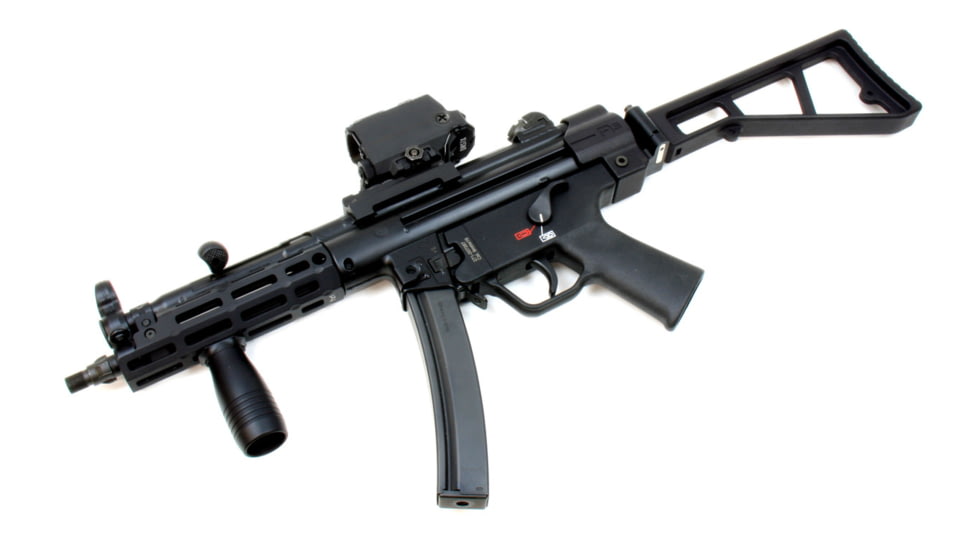 A3 Industries UMP/ MP5 Right/Left Folding Style Buttstock,Standard A3T 2-bolt Hinge, Black, UMPS-2B