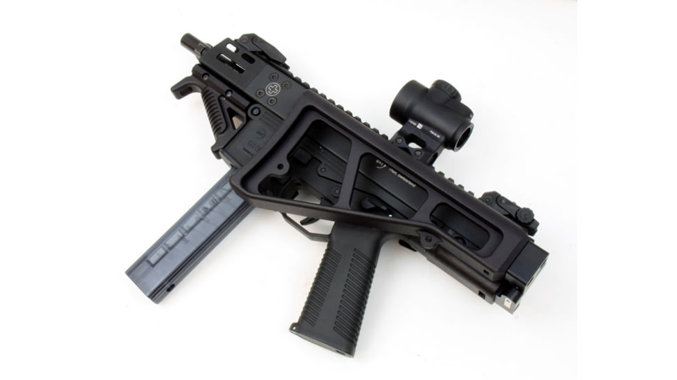 A3 Industries UMP/ MP5 Right/Left Folding Style Buttstock,Standard A3T 2-bolt Hinge, Black, UMPS-2B