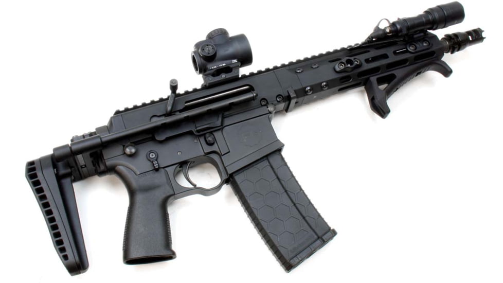 A3 Industries Universal Picatinny Mount - Modular Telescoping Stock w/Rubber Buttpad, Black, 7.00in, MTS-PIC-7.00-BP2