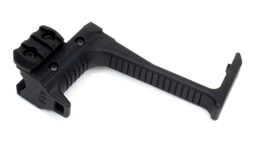 A3 Industries UZI PRO Angled Foregrip with Guard and M-Lok Rail w/ One Magpul 1913 Rail, Black, AFG-129-M1