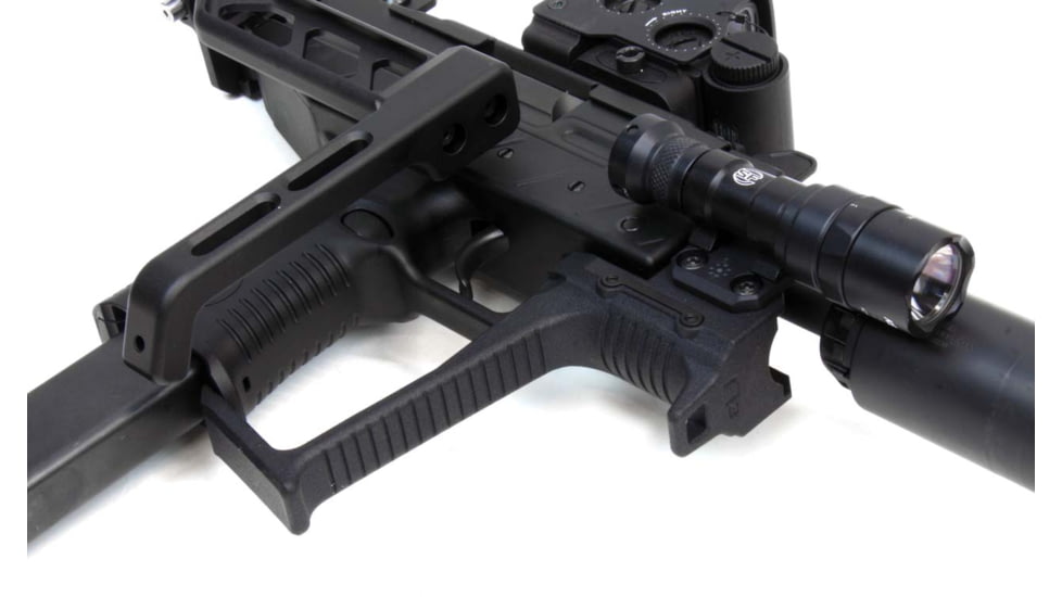 A3 Industries UZI PRO Angled Foregrip with Guard and M-Lok Rail, Black, AFG-129