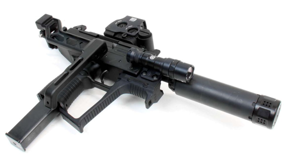 A3 Industries UZI PRO Angled Foregrip with Guard and M-Lok Rail, Black, AFG-129