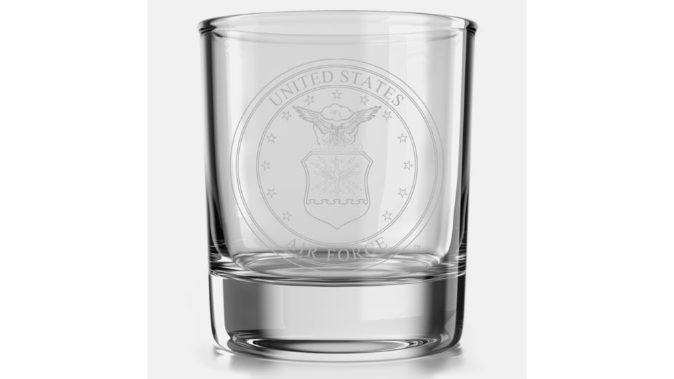 Old Southern Brass U.S. Air Force Seal Whiskey Glass - 10 ounce E143FCAA, OSB-WG-AFSEAL