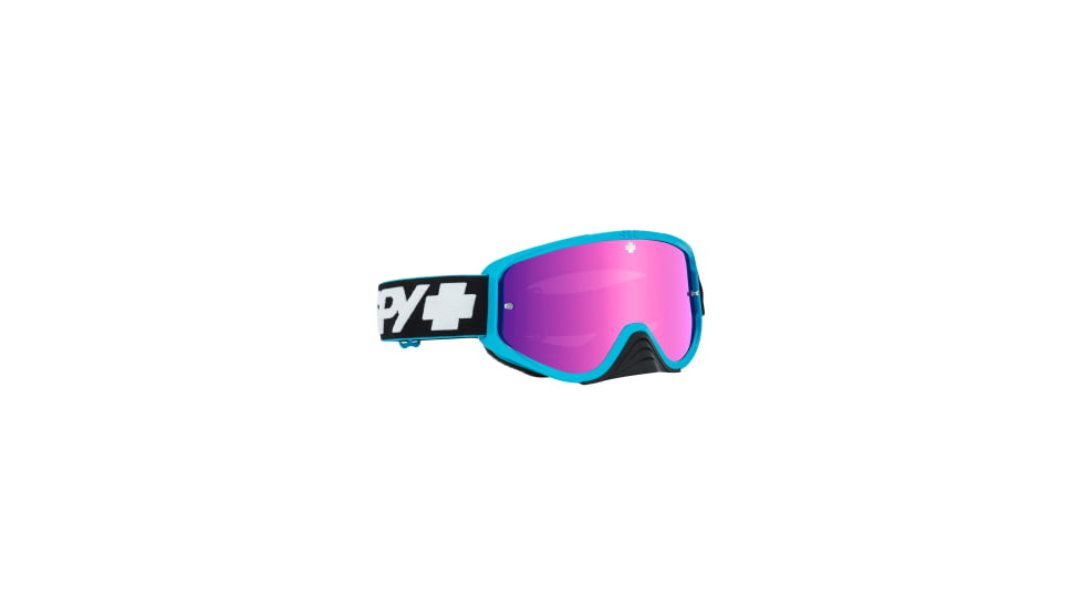 Spy Optic Woot Race Goggles w/Shield Lens Shape, Slice Blue Frame, Smoke w/ Pink Spectra/Clear AFP , 0323346007878