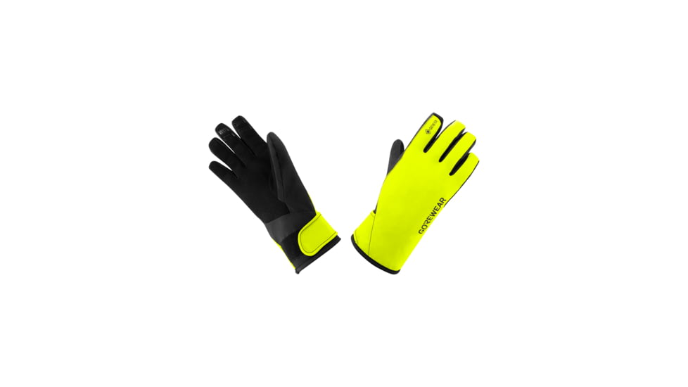 GOREWEAR GORE-TEX Insulated Gloves in Neon Yellow/Black Medium Waterproof 1AF2F1CB, 101089-0899-7