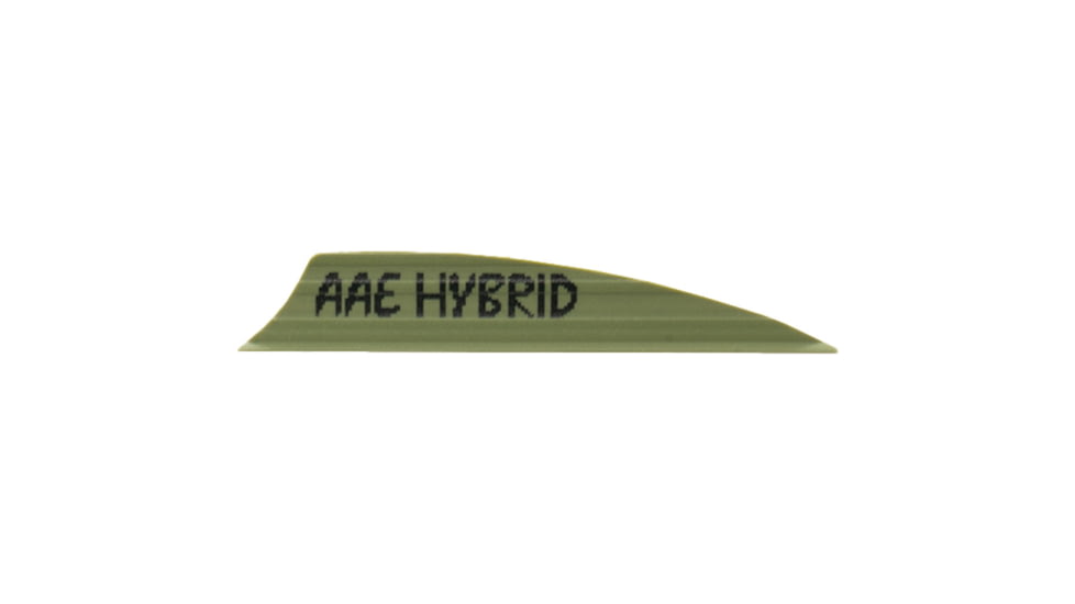 AAE Hybrid 2.0 Shield Cut Vanes, Od Green, 50 Pack, HY20ODG50