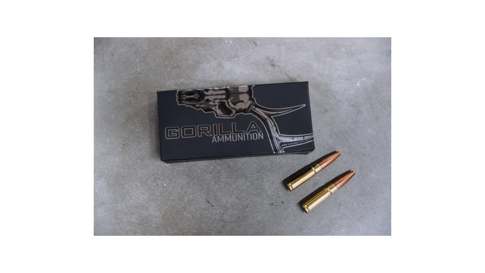Gorilla Ammunition .300 AAC Blackout 196 Grain Punisher Series Brass Cased Rifle Ammo, 20 Rounds, Copper, 20 Rounds, gpf-132425