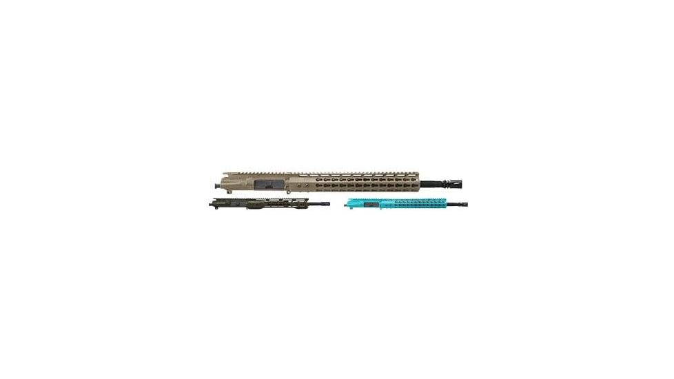 Aagil Arms Complete AR-15 .223 WYLDE Upper Assembly 16in Barrel Length Carbine w/ 15in Clamp on Key Mod, Flat Dark Earth, Olive Drab Green, Robin Egg Blue