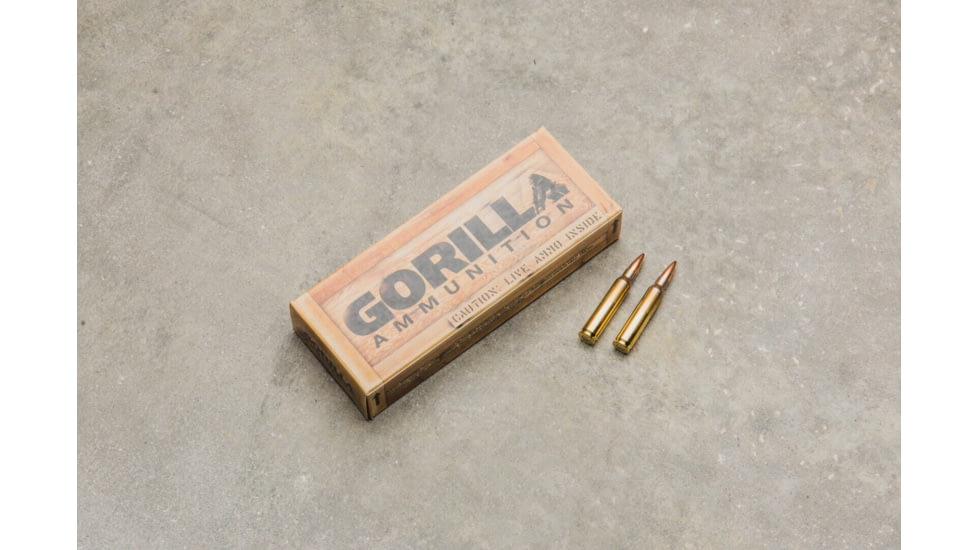 Gorilla Ammunition .223 Remington 69 Grain Sierra MatchKing Rifle Ammo, 20 Rounds, Copper, 20 Rounds, gpf-224