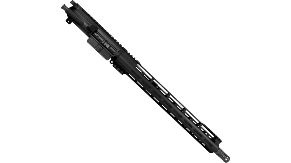 ABC RIFLE COMPANY AR-15 .223 5.56 Complete Build 16in Barrel 15in Lightweight Hybrid M-LOK Handguard Upper Receiver, 1-10 Twist, 1/2x28, A2 Style Muzzle Brake, Nitride, Black, UA15-TCML15-BLK
