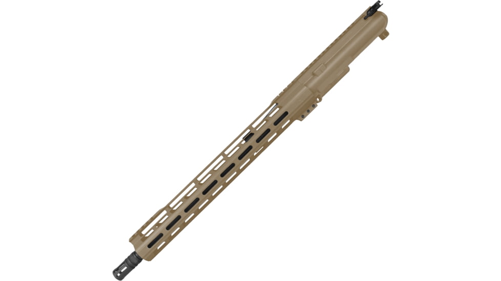ABC RIFLE COMPANY AR-15 .223 5.56 Complete Build 16in Barrel 15in Lightweight Hybrid M-LOK Handguard Upper Receiver, 1-10 Twist, 1/2x28, A2 Style Muzzle Brake, Nitride, FDE, UA15-TCML15-FDE