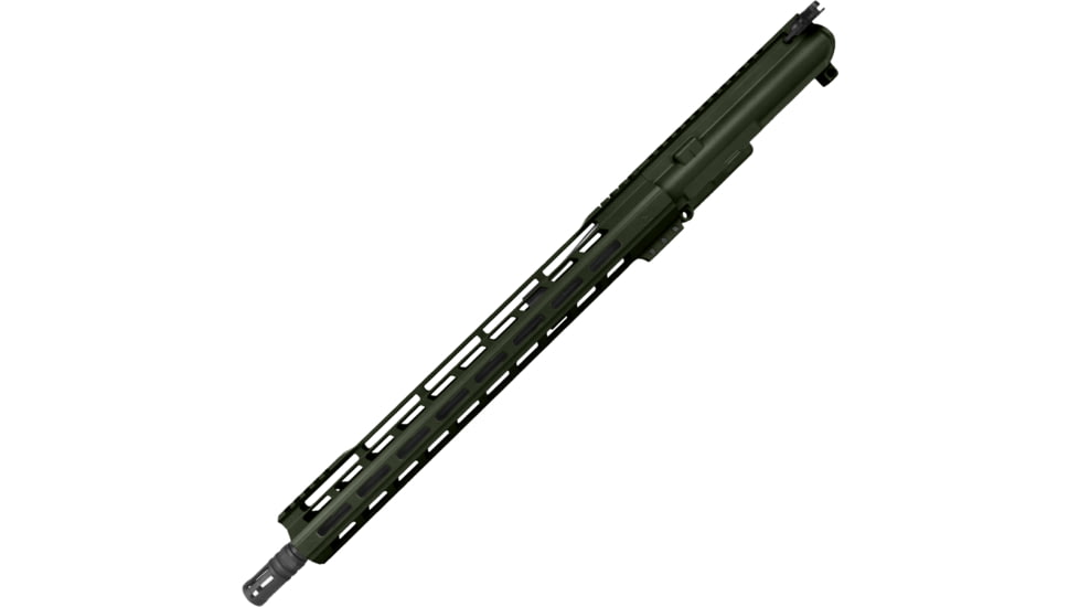 ABC RIFLE COMPANY AR-15 .223 5.56 Complete Build 16in Barrel 15in Lightweight Hybrid M-LOK Handguard Upper Receiver, 1-10 Twist, 1/2x28, A2 Style Muzzle Brake, Nitride, ODG, UA15-TCML15-ODG