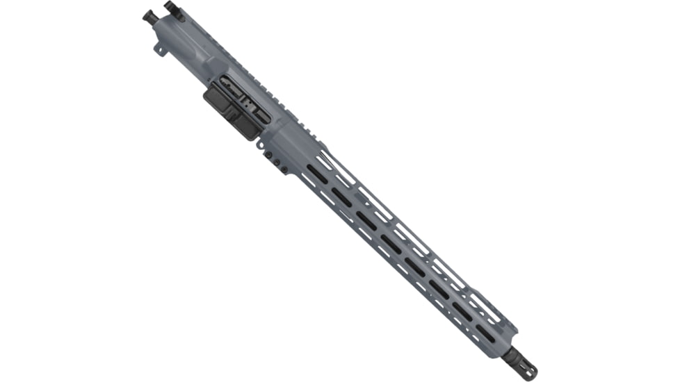 ABC RIFLE COMPANY AR-15 .223 5.56 Complete Build 16in Barrel 15in Lightweight Hybrid M-LOK Handguard Upper Receiver, 1-10 Twist, 1/2x28, A2 Style Muzzle Brake, Nitride, Sniper Grey, UA15-TCML15-SG