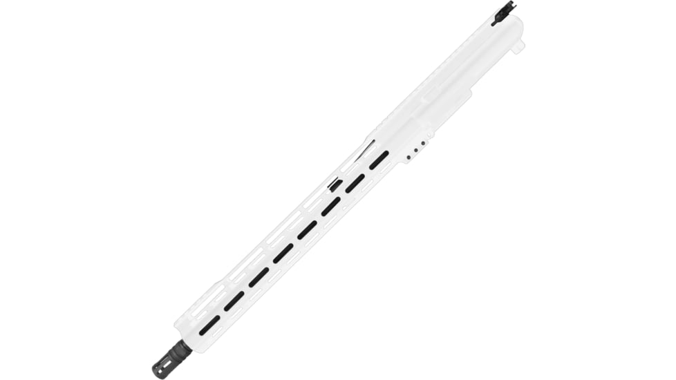ABC RIFLE COMPANY AR-15 .223 5.56 Complete Build 16in Barrel 15in Lightweight Hybrid M-LOK Handguard Upper Receiver, 1-10 Twist, 1/2x28, A2 Style Muzzle Brake, Nitride, White, UA15-TCML15-STW