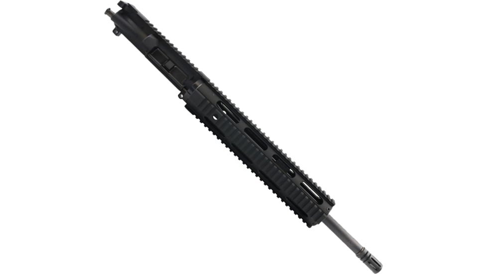 ABC RIFLE COMPANY AR-15 .223 Remington/5.56x45mm NATO 16in Barrel 12in Quad Rail Handguard Upper Receiver w/Charging Handle, 1-8 Twist, 1/2x28, A2 Style Muzzle Brake, Nitride, Black, UPPER15-QR12