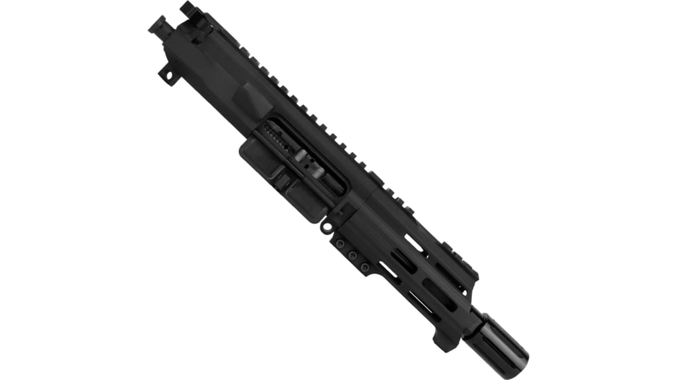 ABC RIFLE COMPANY AR-15 .223 Remington/5.56x45mm NATO Micro Pistol 5in Barrel Custom 5in Top Cut Custom M-LOK Handguard Complete Upper Receiver w/BCG And Charging Handle, Black, UA15B-BR5-TCML5-BLK