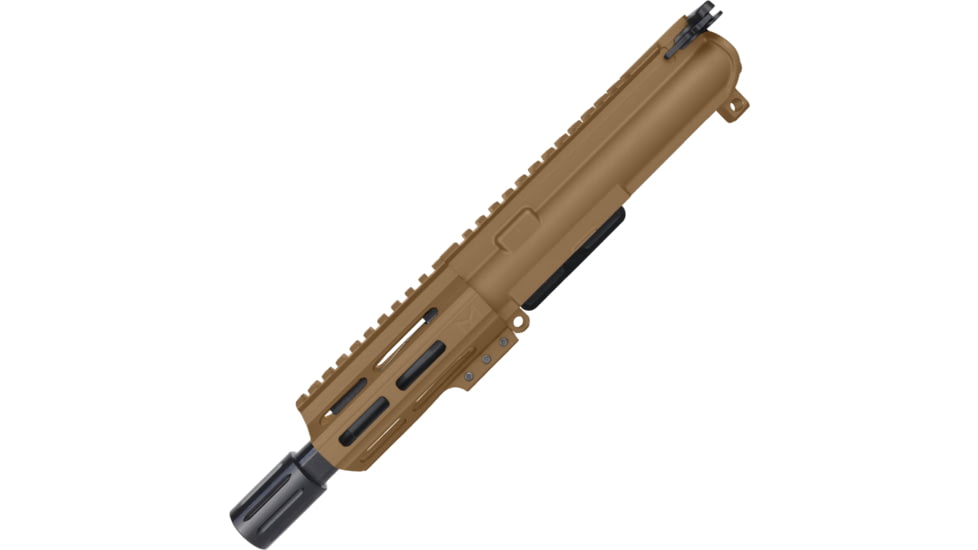 ABC RIFLE COMPANY AR-15 .223 Remington/5.56x45mm NATO Micro Pistol 5in Barrel M-LOK Handguard Upper Receiver w/BCG And Charging Handle, Burnt Bronze, UA15-BR5-ML4D-BB