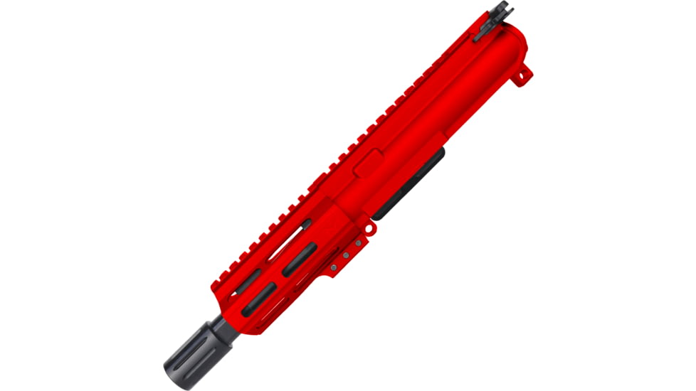 ABC RIFLE COMPANY AR-15 .223 Remington/5.56x45mm NATO Micro Pistol 5in Barrel M-LOK Handguard Upper Receiver w/BCG And Charging Handle, Red, UA15-BR5-ML4D-RD