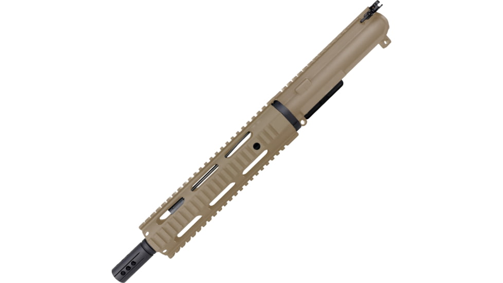 ABC RIFLE COMPANY AR-15 .223 Remington/5.56x45mm NATO Pistol 10in Quadrail Handguard Complete Upper Receiver w/BCG And Charging Handle, Flat Dark Earth, UA15-BR10-QR10-FDE