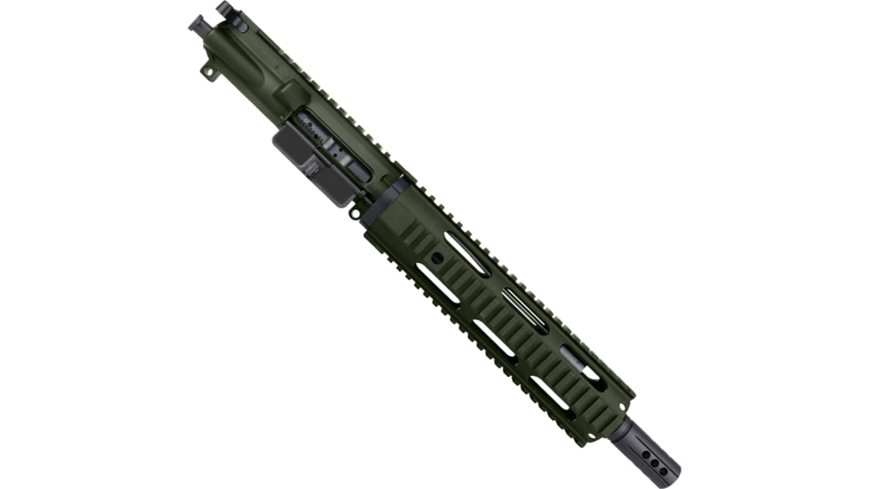 ABC RIFLE COMPANY AR-15 .223 Remington/5.56x45mm NATO Pistol 10in Quadrail Handguard Complete Upper Receiver w/BCG And Charging Handle, Olive Drab Green, UA15-BR10-QR10-ODG