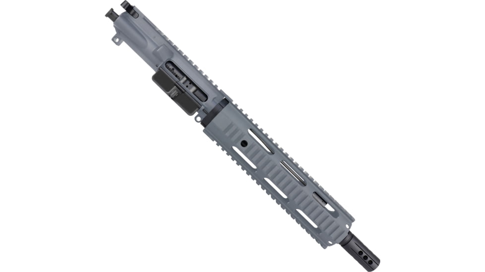 ABC RIFLE COMPANY AR-15 .223 Remington/5.56x45mm NATO Pistol 10in Quadrail Handguard Complete Upper Receiver w/BCG And Charging Handle, Sniper Grey, UA15-BR10-QR10-SG