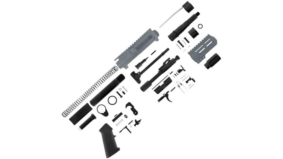 ABC RIFLE COMPANY AR-15 .300 AAC Blackout Micro Pistol Build 5in Barrel 4in M-LOK Handguard Upper Receiver, Sniper Grey, ARPK300-ML4-SG