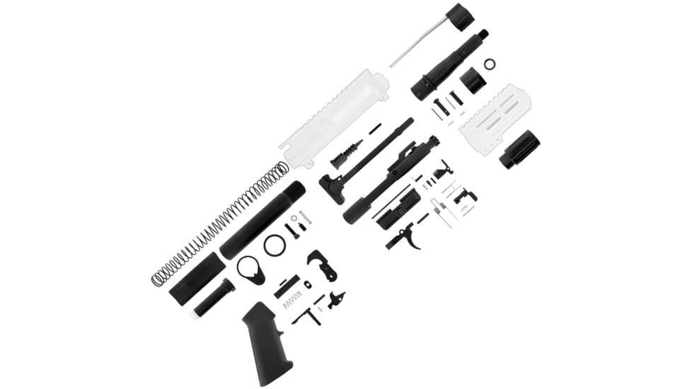 ABC RIFLE COMPANY AR-15 .300 AAC Blackout Micro Pistol Build 5in Barrel 4in M-LOK Handguard Upper Receiver, White, ARPK300-ML4-STW