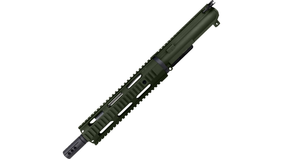 ABC RIFLE COMPANY AR-15 .300 AAC Blackout Pistol 10in Quadrail Handguard Complete Upper Receiver w/BCG And Charging Handle, Olive Drab Green, UA300-BR10-QR10-ODG