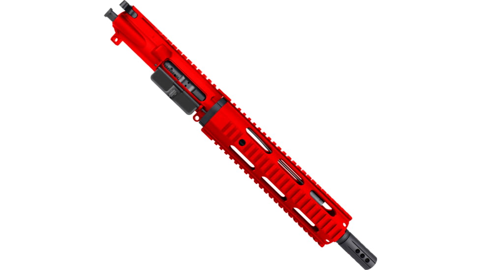 ABC RIFLE COMPANY AR-15 .300 AAC Blackout Pistol 10in Quadrail Handguard Complete Upper Receiver w/BCG And Charging Handle, Red, UA300-BR10-QR10-RD