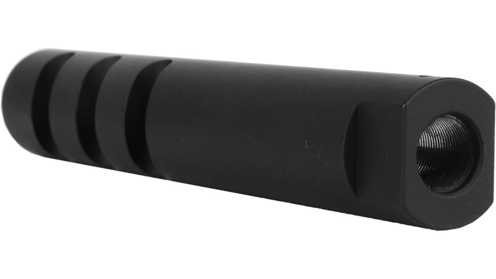 ABC RIFLE COMPANY AR-15 6in Custom Ported Barrel Extender Muzzle Brake, 1/2x28, Matte, Black, MB15-3CUT