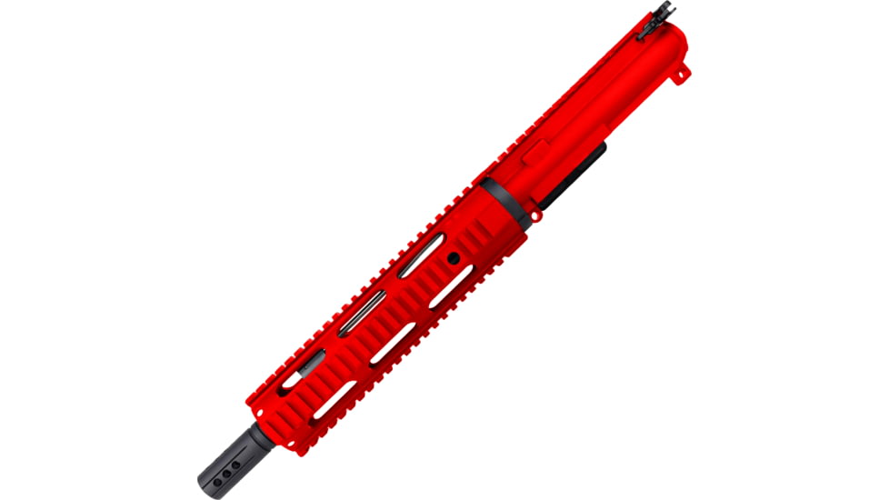 ABC RIFLE COMPANY AR-15 7.62x39mm 10in Quadrail Handguard Complete Pistol Upper Receiver w/BCG And Charging Handle, Red, UA762-BR10-QR10-RD