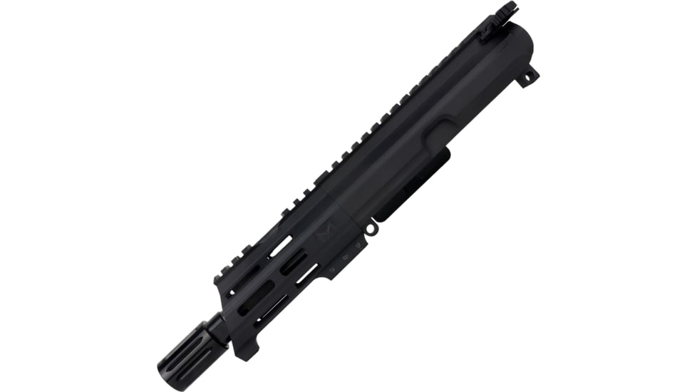ABC RIFLE COMPANY AR-15 7.62x39mm 5in Barrel Custom 5in Top Cut Custom M-LOK Handguard Complete Micro Pistol Upper Receiver w/BCG And Charging Handle, Black, UA762B-BR5-TCML5-BLK