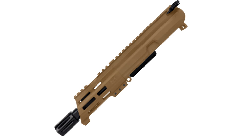 ABC RIFLE COMPANY AR-15 7.62x39mm 5in Barrel Custom 5in Top Cut Custom M-LOK Handguard Complete Micro Pistol Upper Receiver w/BCG And Charging Handle, Burnt Bronze, UA762B-BR5-TCML5-BB