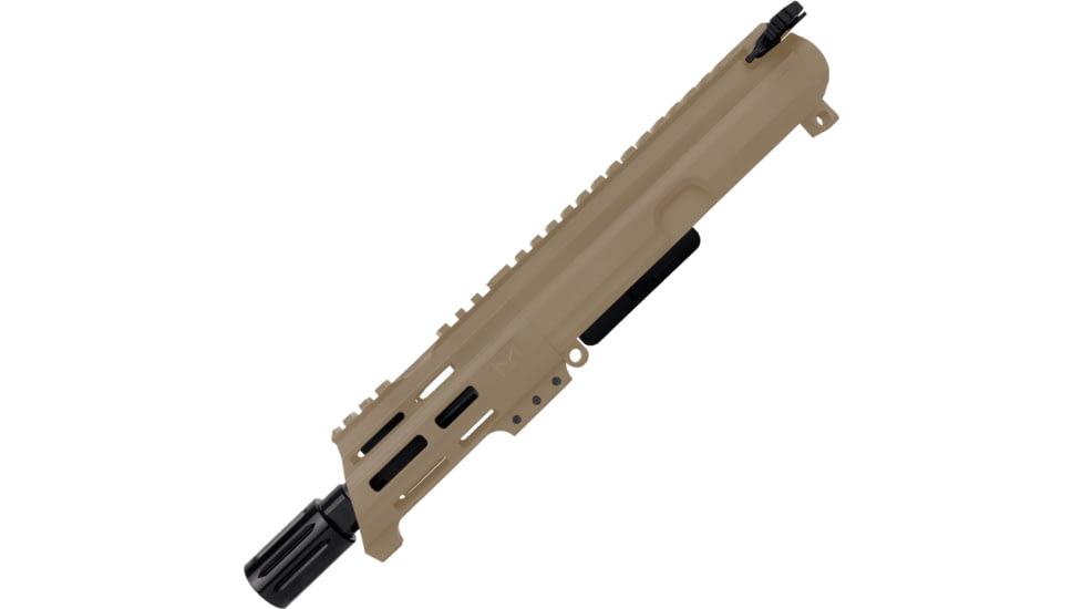 ABC RIFLE COMPANY AR-15 7.62x39mm 5in Barrel Custom 5in Top Cut Custom M-LOK Handguard Complete Micro Pistol Upper Receiver w/BCG And Charging Handle, Flat Dark Earth, UA762B-BR5-TCML5-FDE