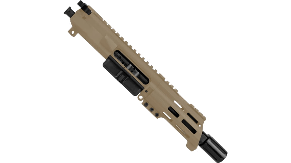 ABC RIFLE COMPANY AR-15 7.62x39mm 5in Barrel Custom 5in Top Cut Custom M-LOK Handguard Complete Micro Pistol Upper Receiver w/BCG And Charging Handle, Flat Dark Earth, UA762B-BR5-TCML5-FDE