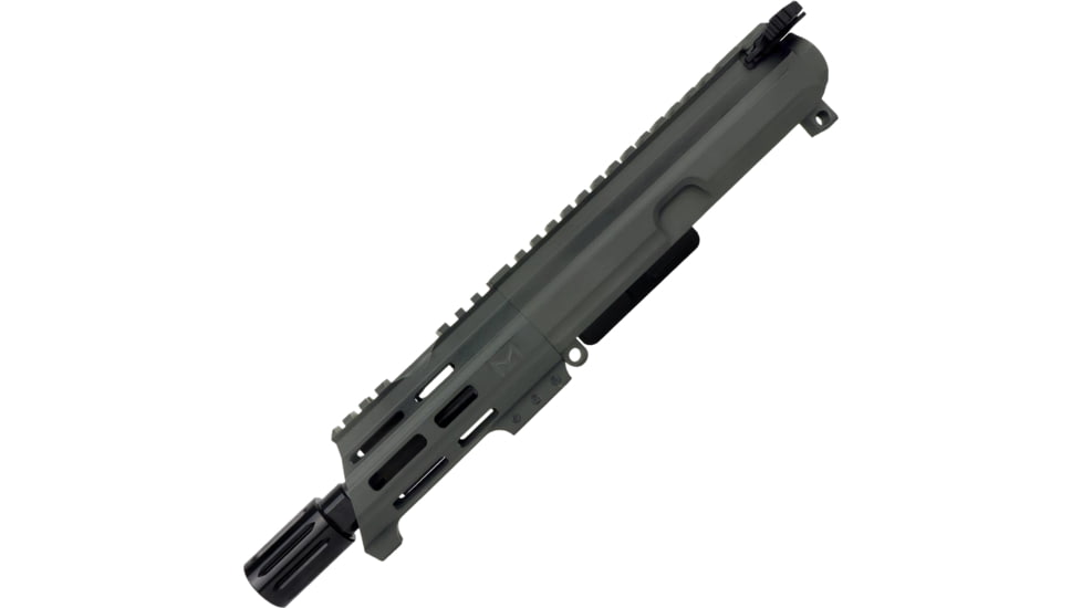 ABC RIFLE COMPANY AR-15 7.62x39mm 5in Barrel Custom 5in Top Cut Custom M-LOK Handguard Complete Micro Pistol Upper Receiver w/BCG And Charging Handle, Olive Drab Green, UA762B-BR5-TCML5-OD