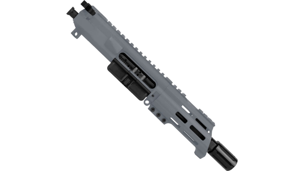 ABC RIFLE COMPANY AR-15 7.62x39mm 5in Barrel Custom 5in Top Cut Custom M-LOK Handguard Complete Micro Pistol Upper Receiver w/BCG And Charging Handle, Sniper Grey, UA762B-BR5-TCML5-SG