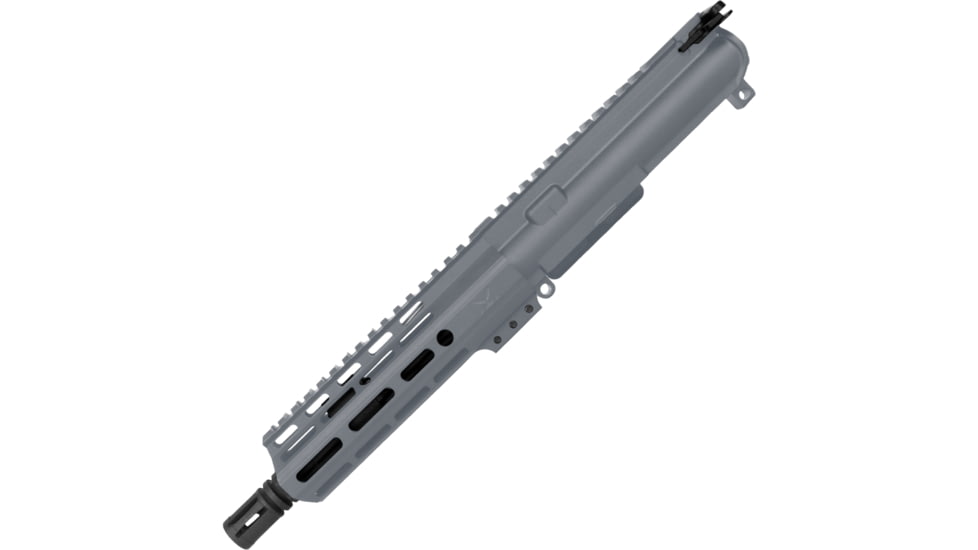 ABC RIFLE COMPANY AR-15 7.62x39mm M-LOK Handguard Complete Pistol Upper Receiver w/BCG And Charging Handle, 1-10 Twist, 5/8x24, A2 Style Muzzle Brake, Nitride, Sniper Grey, UA762-BR7.5-ML7D-SG