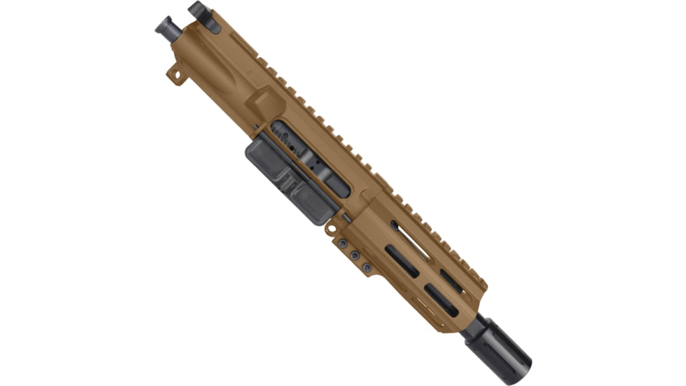 ABC RIFLE COMPANY AR-15 7.62x39mm Micro Pistol 5in Barrel M-LOK Handguard Upper Receiver w/BCG And Charging Handle, Burnt Bronze, UA762-BR5-ML4D-BB