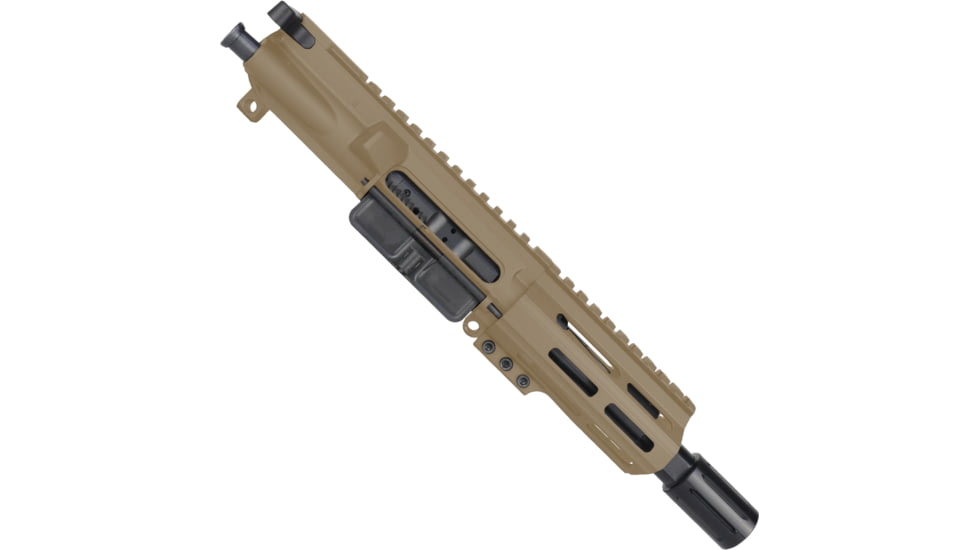 ABC RIFLE COMPANY AR-15 7.62x39mm Micro Pistol 5in Barrel M-LOK Handguard Upper Receiver w/BCG And Charging Handle, Flat Dark Earth, UA762-BR5-ML4D-FDE
