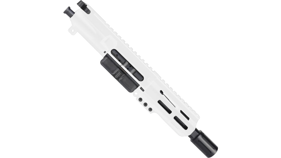 ABC RIFLE COMPANY AR-15 7.62x39mm Micro Pistol 5in Barrel M-LOK Handguard Upper Receiver w/BCG And Charging Handle, White, UA762-BR5-ML4D-STW